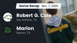 Recap: Robert G. Cole  vs. Marion  2020