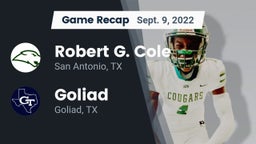 Recap: Robert G. Cole  vs. Goliad  2022