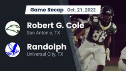 Recap: Robert G. Cole  vs. Randolph  2022