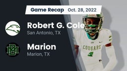 Recap: Robert G. Cole  vs. Marion  2022