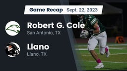 Recap: Robert G. Cole  vs. Llano  2023