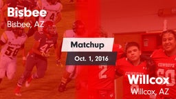 Matchup: Bisbee vs. Willcox  2016