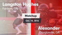 Matchup: Langston Hughes vs. Alexander  2016