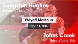 Matchup: Langston Hughes vs. Johns Creek  2016