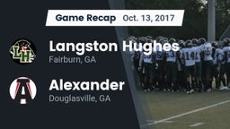 Recap: Langston Hughes  vs. Alexander  2017