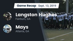 Recap: Langston Hughes  vs. Mays  2019