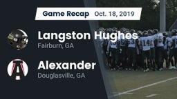 Recap: Langston Hughes  vs. Alexander  2019