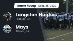 Recap: Langston Hughes  vs. Mays  2020