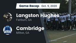 Recap: Langston Hughes  vs. Cambridge  2020