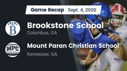 Recap: Brookstone School vs. Mount Paran Christian School 2020