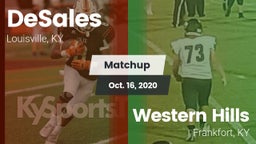 Matchup: DeSales vs. Western Hills  2020