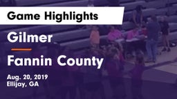 Gilmer  vs Fannin County Game Highlights - Aug. 20, 2019