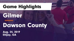 Gilmer  vs Dawson County  Game Highlights - Aug. 24, 2019