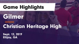 Gilmer  vs Christian Heritage High Game Highlights - Sept. 12, 2019
