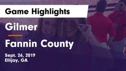 Gilmer  vs Fannin County Game Highlights - Sept. 26, 2019