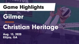 Gilmer  vs Christian Heritage Game Highlights - Aug. 13, 2020