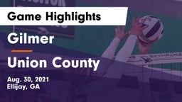 Gilmer  vs Union County Game Highlights - Aug. 30, 2021