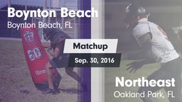 Matchup: Boynton Beach vs. Northeast  2016