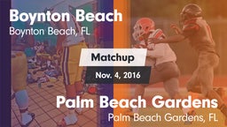 Matchup: Boynton Beach vs. Palm Beach Gardens  2016