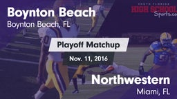 Matchup: Boynton Beach vs. Northwestern  2016