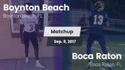 Matchup: Boynton Beach vs. Boca Raton  2017