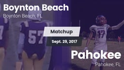 Matchup: Boynton Beach vs. Pahokee  2017