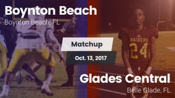 Matchup: Boynton Beach vs. Glades Central  2017