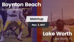 Matchup: Boynton Beach vs. Lake Worth  2017