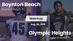 Matchup: Boynton Beach vs. Olympic Heights  2018