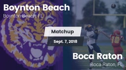 Matchup: Boynton Beach vs. Boca Raton  2018
