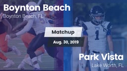 Matchup: Boynton Beach vs. Park Vista  2019