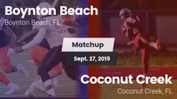 Matchup: Boynton Beach vs. Coconut Creek  2019