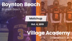 Matchup: Boynton Beach vs. Village Academy  2019