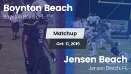 Matchup: Boynton Beach vs. Jensen Beach  2019