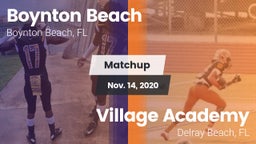 Matchup: Boynton Beach vs. Village Academy  2020
