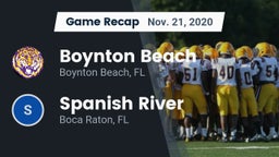 Recap: Boynton Beach  vs. Spanish River  2020