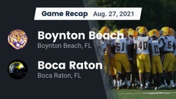 Recap: Boynton Beach  vs. Boca Raton  2021