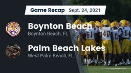 Recap: Boynton Beach  vs. Palm Beach Lakes  2021