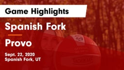 Spanish Fork  vs Provo  Game Highlights - Sept. 22, 2020