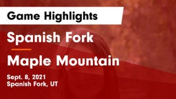 Spanish Fork  vs Maple Mountain  Game Highlights - Sept. 8, 2021