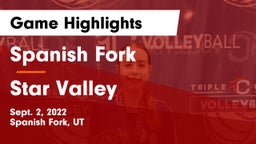 Spanish Fork  vs Star Valley  Game Highlights - Sept. 2, 2022