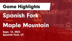 Spanish Fork  vs Maple Mountain  Game Highlights - Sept. 13, 2022