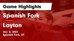 Spanish Fork  vs Layton  Game Highlights - Oct. 8, 2022