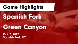 Spanish Fork  vs Green Canyon  Game Highlights - Oct. 7, 2022