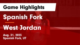 Spanish Fork  vs West Jordan  Game Highlights - Aug. 31, 2023