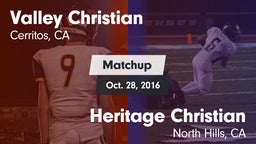 Matchup: Valley Christian vs. Heritage Christian   2016