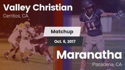 Matchup: Valley Christian vs. Maranatha  2017