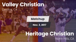 Matchup: Valley Christian vs. Heritage Christian   2017