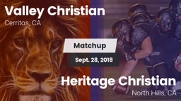 Matchup: Valley Christian vs. Heritage Christian   2018