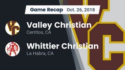 Recap: Valley Christian  vs. Whittier Christian  2018